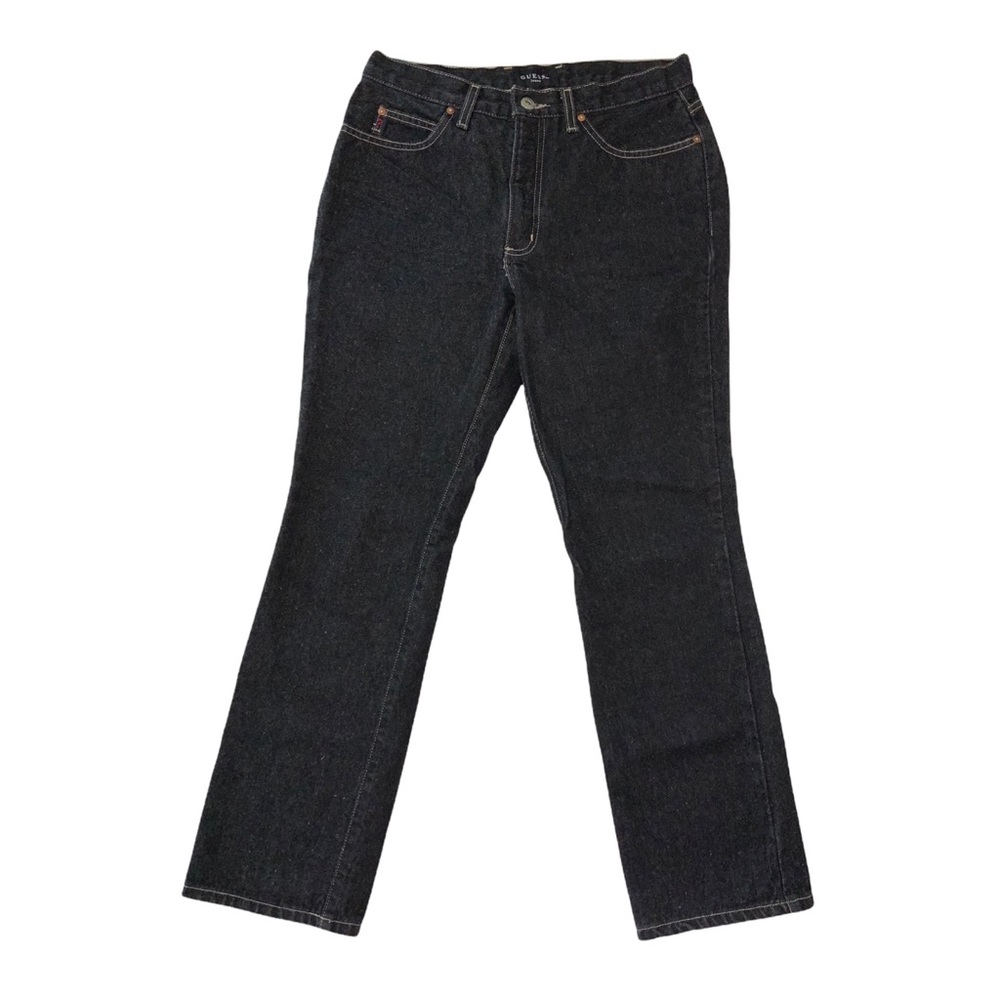 GUESS Vintage 90's Black Straight Leg Jeans Sz 29 High Waist